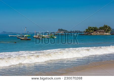 Ngapali Beach near Thandwe at Rakhine state in Myanmar