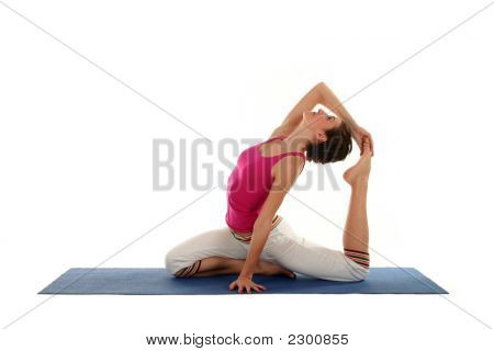 Frau tun Yoga