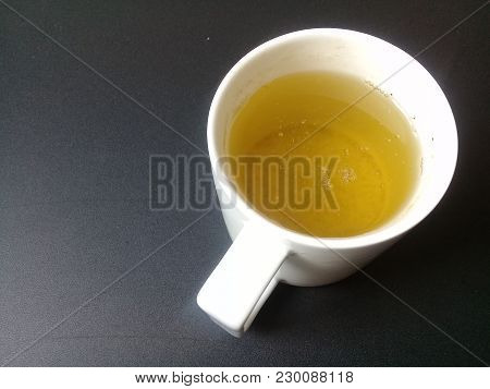 Brewed Fragrant Green Tea Or Qehwa Or Qahwa On The Table. It Is Served With Sugar Or Honey And Nuts