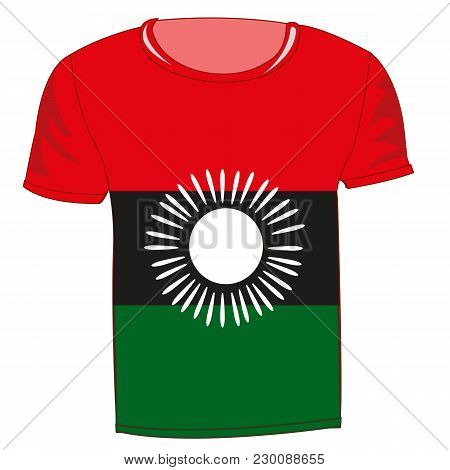 T-shirt Flag Malavi On White Background Is Insulated
