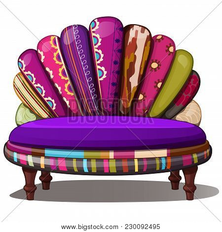 Sofa In The Style Of Patchwork. Vector.