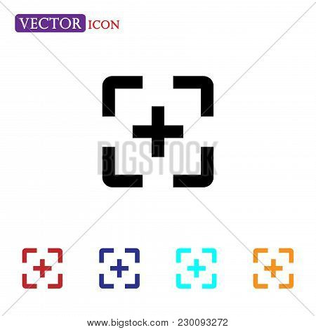 Full Screen Icon Vector. Focus Icon. Camera Lens Icon. Screen Icon