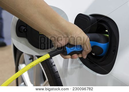 The Electric Vehecle ( Ev ) Charger ; Selective Focus