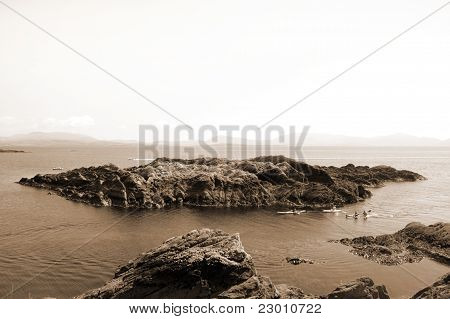 พายเรือคายัคหมู่เกาะเคอร์รีหิน