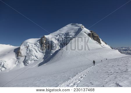 Alpinism Expedition Team Is Returning Home. Mont Blanc, France
