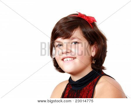 Portrait Girlie On White Background