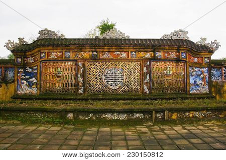 The Gear Screen In The Back Courtyard Of The Truong Sanh Residence In The Imperial City, Hue, Vietna