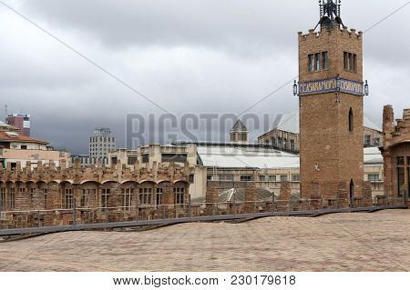 Barcelona,spain-september 30,2015:architecture, Building, Modernist Style, Fabrica Factory Casaramon