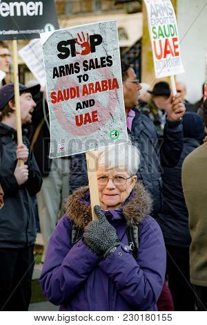 Protesters Gather Outside Downing Street, London, United Kingdom