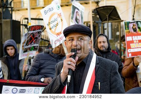 Protesters Gather Outside Downing Street, London, United Kingdom