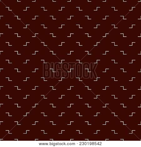 Minimalist Seamless Pattern With Simple Geometric Ornament. Repeated Puzzle Mosaic Abstract Backgrou