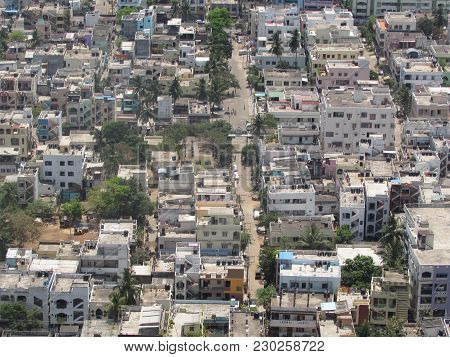 Indian Small City Top View Looking Very Good.