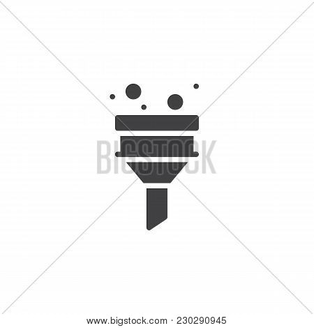 Funnel Filter Vector Icon. Filled Flat Sign For Mobile Concept And Web Design. Filter For Filtering 