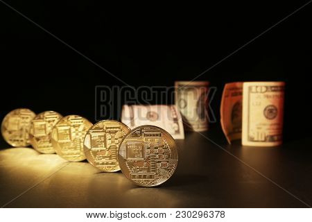 Ico For Startup Funding - Concept. Initial Coin Offering Is An Alternative To An Ipo For Launching A
