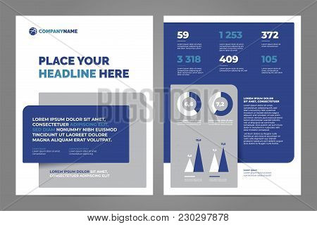 Blue Business Brochure Concept Flyer Design A4 Template