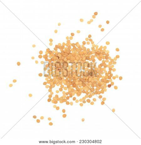 Round Yellow Cape Gooseberry Seeds - Physalis - Scattered On A White Background