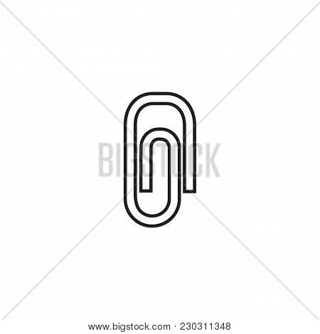 Paper Clip Icon Vector. Linear Icon Illustration