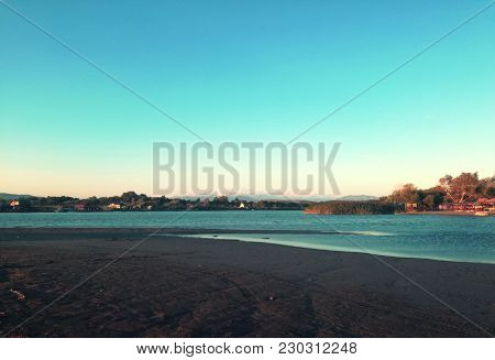 Beach Blue City Clouds Coast Coastline Confluence Dusk Embouchure Estuary Europe Holiday Island Land