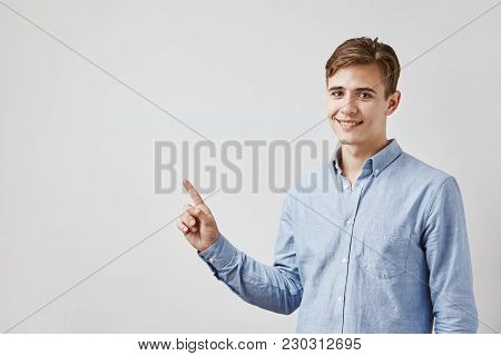 Close Up Portrait Of A Handsome And Successful Young Man. You Can Do Everything Like This Happy Smil
