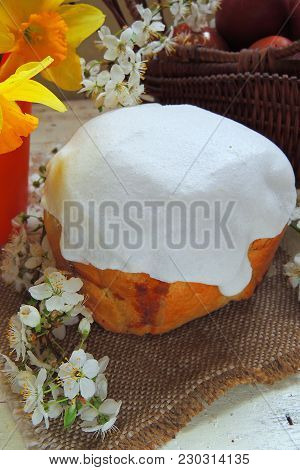 Easter Cake And Easter Eggs