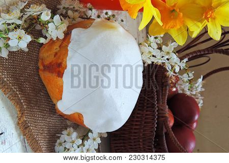 Easter Cake And Easter Eggs