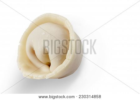 Home Dumpling On A White Background. Handmade.