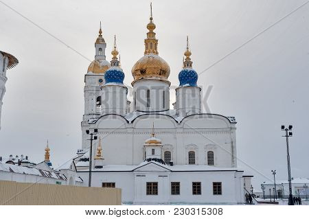 Tobolsk, Russia - November 18, 2011: Kremlin Complex. St Sophia-assumption Cathedral . 1587 Foundati
