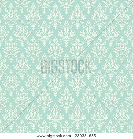 Seamless Damask Pattern. Ornamental Background With Pattern