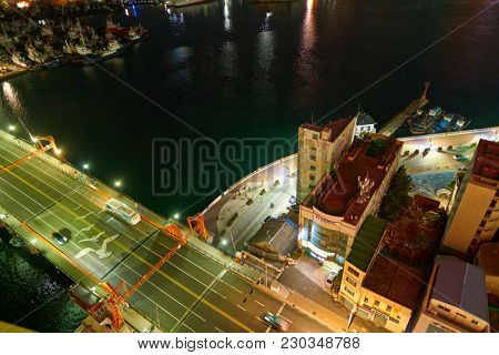 BUSAN, SOUTH KOREA - CIRCA MAY, 2017: view of Busan from Lotte Department Store. Busan, formerly known as Pusan, is South Korea's second most-populous city after Seoul.