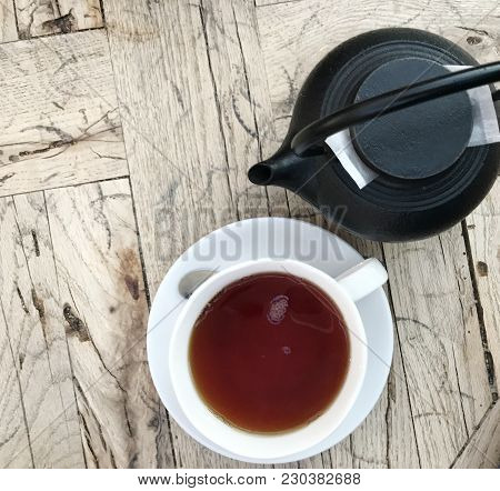 Cup Of Black Tea Color Image Stock Photos