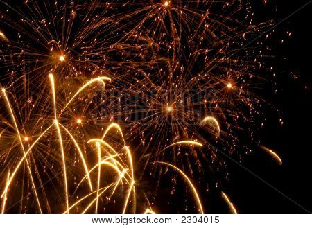 Feuerwerk-Gold