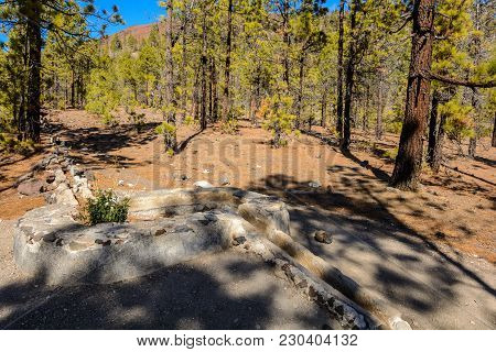 Irrigational Canal In Picturesque Rural Area With Open Watergate