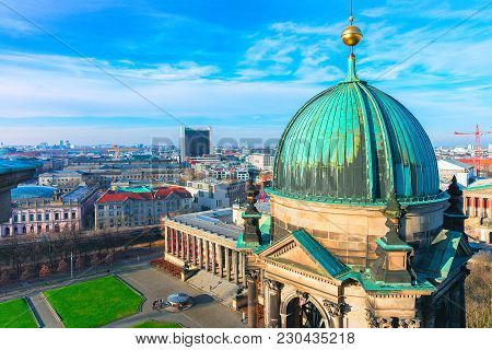 Berlin, Germany - December 13, 2017: Berliner Dom At Mitte Museum Island In The Center Of Berlin In 