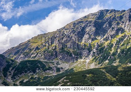 View Of High Tatra Mountains In Poland Near Eye Of Sea.
