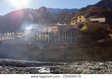 Lupra - Small Tibetan Rural Village In Himalayas, Nepal