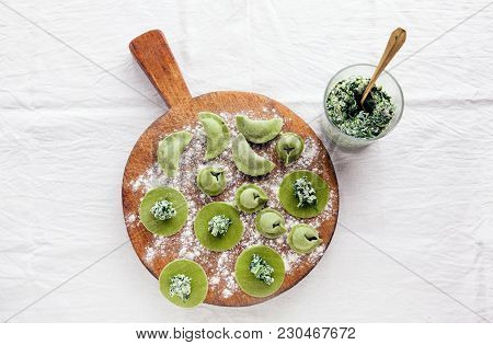 Make Ravioli And Their Different Forms. Ravioli, Tortellini, Ravioli, Dumplings, Heart.