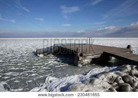 Getty In Marken With Icesculptures In Winter