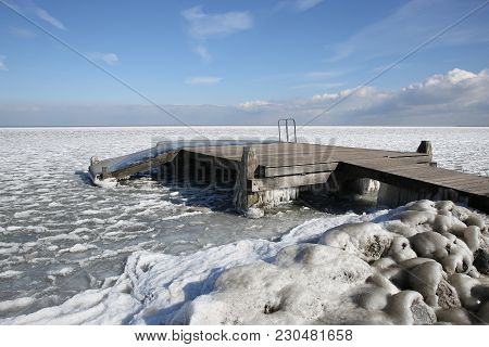 Getty In Marken With Icesculptures In Winter