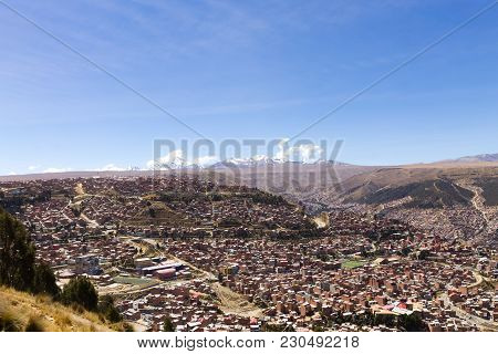 La Paz View From El Alto,bolivia. Bolivian Capital