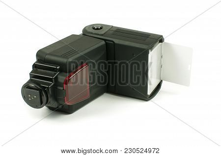 Speedligh For Dslr Cameras Isolated On The White Background