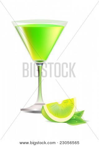 异国风情的鸡尾酒一矢量杯