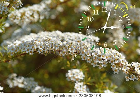 Daylight Saving Time. Dst. Wall Clock Going To Winter Time.