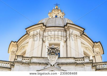 Santagnese Church Exterior, Piazza Nabona, Rome, Italy