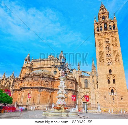 Square Virgin Of The Kings (plaza Virgen De Los Reyes) And Monum