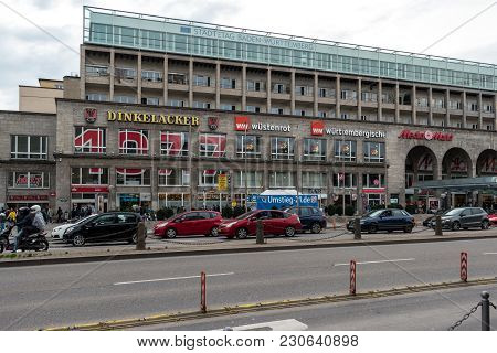 Stuttgart, Germany - March 04, 2017: A Large Shopping Center At Arnulf-klett-platz In The Old Town, 