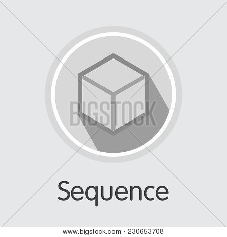 Vector Sequence Crypto Currency Icon. Mining, Coin, Exchange. Vector Colored Logo Of Seq.