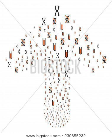 Genetics Analysis Collage Designed In The Group Of Forward Oriented Arrow. Up Movement Arrow Figure 