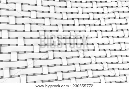 Blank Fiber Surface, Crowfoot Satin Weave Pattern In 3d Render