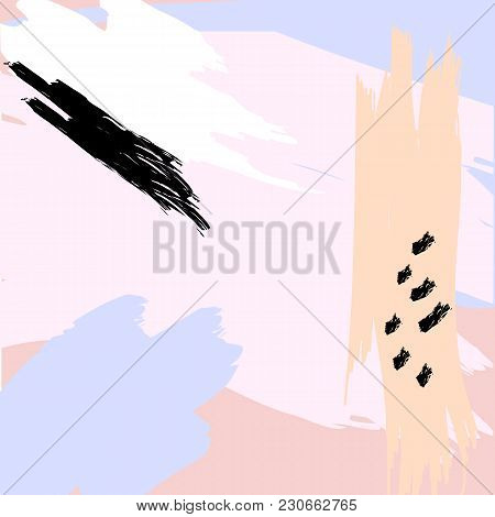Creative Artistic Abstract Background. Hand Drawn Texture. Trendy Design Poster, Cover, Card Design.