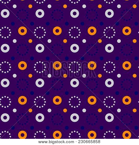 Flashy Circle Seamless Pattern. Autentic Design For Textile, Print Or Digital.